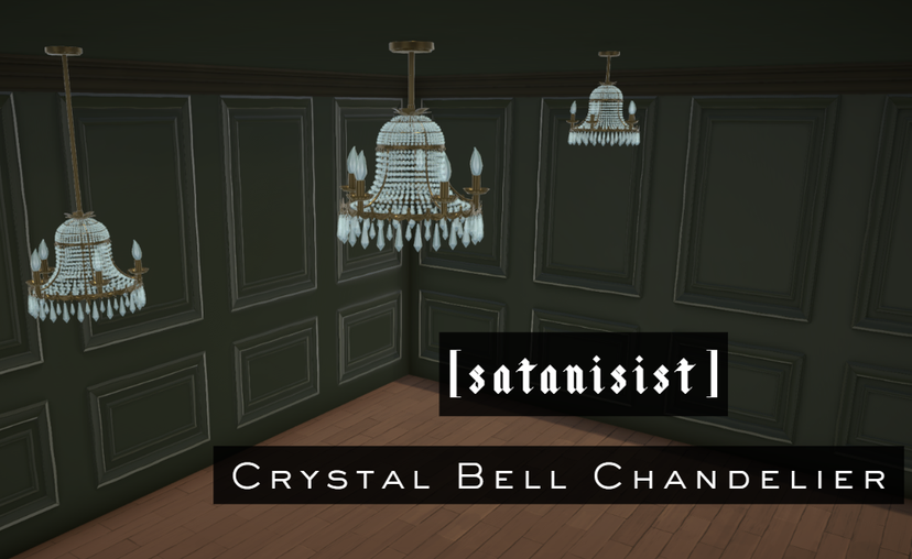 [satanisist] Antique Crystal Bell Chandelier