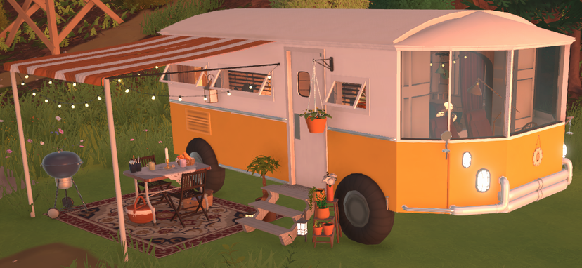 Camper Bus Decorated Tiny Home