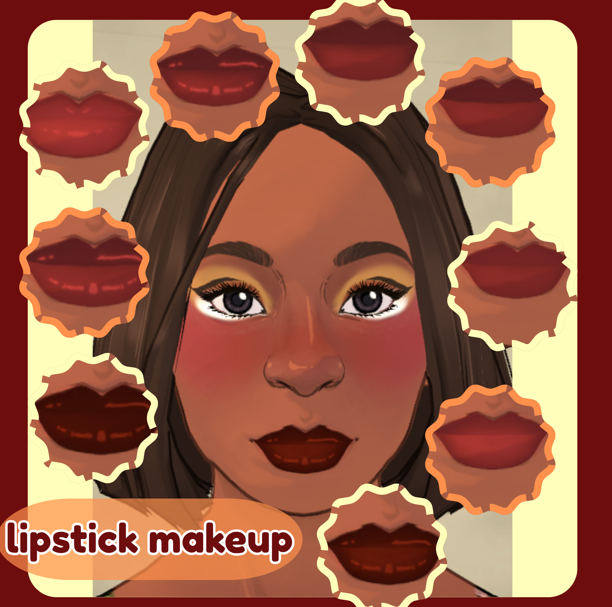 +lipstick makeup +