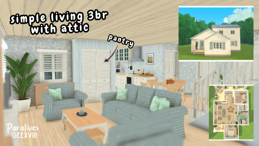 Simple Living 3br 1tb with Attic