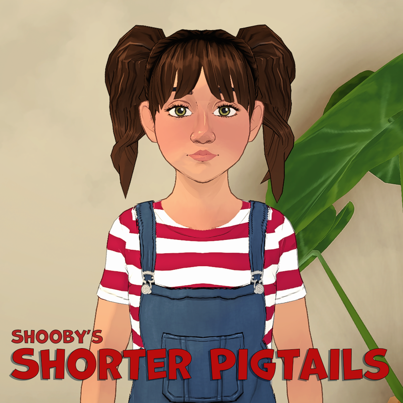 Shooby's Shorter Pigtails Hair
