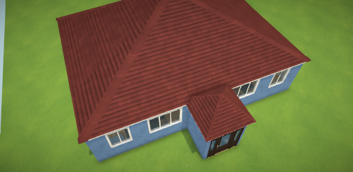 baby blue and dark brown family home
