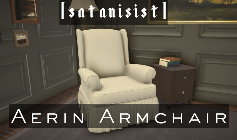 [satanisist] Aerin Ruffled Skirt Armchair