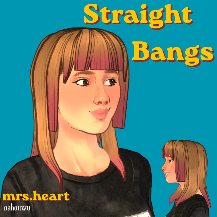 HAIR CC - Straight Bangs
