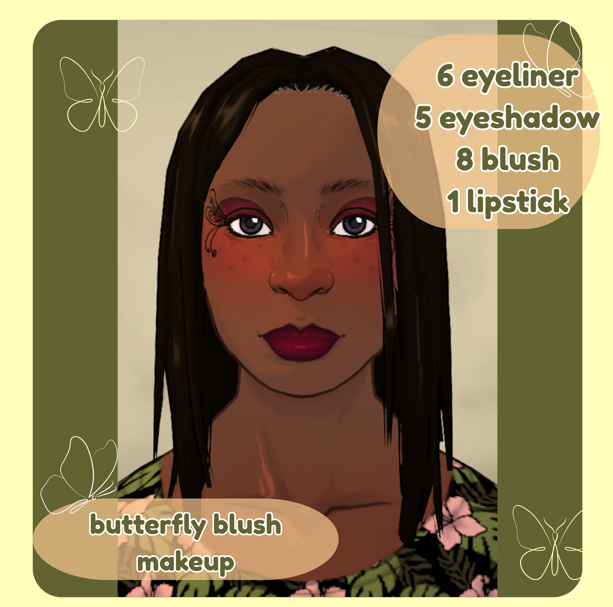 +butterfly blush makeup set +