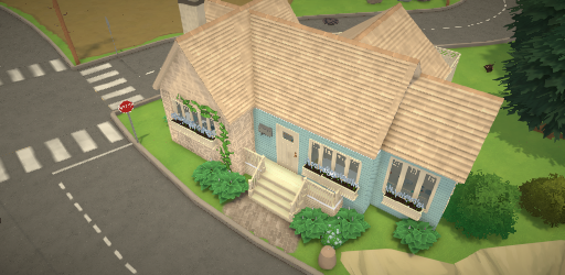 cute light-blue house