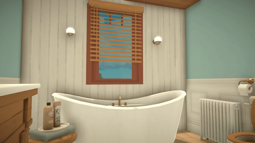 Cozy country bathroom