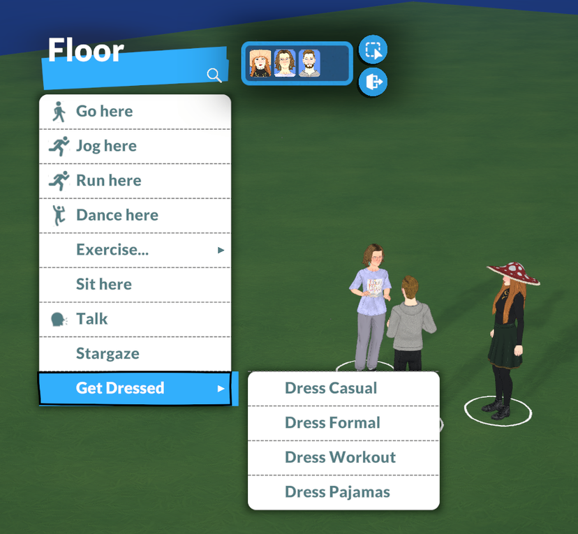 Get Dressed Menu Shortcut