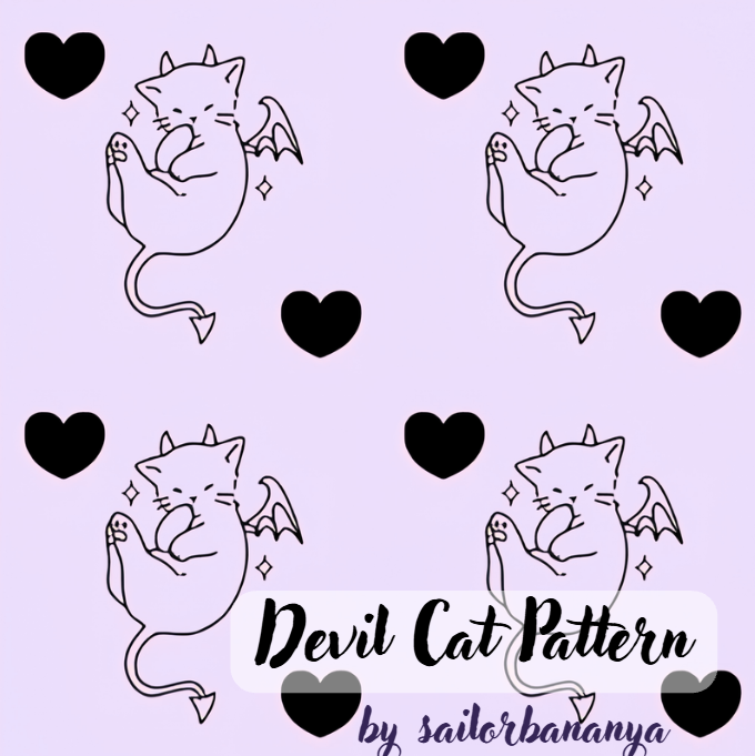 [sailorbananya] Devil Cat Pattern