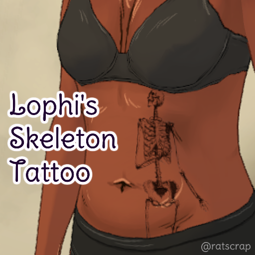 Lophi's Skeleton tattoo II ratscrap