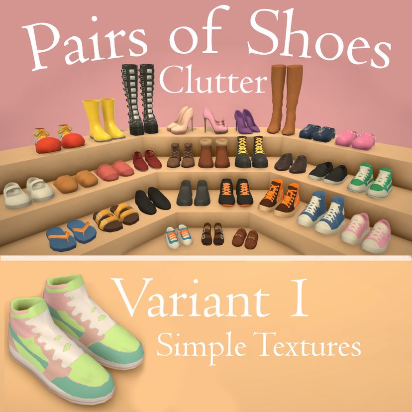 Shoes Clutter Variant 1 Simple Textures