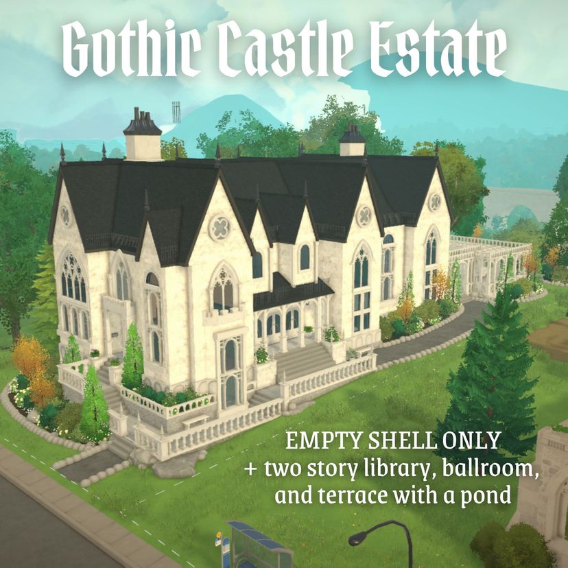 Gothic Castle Estate Mansion EMPTY SHELL