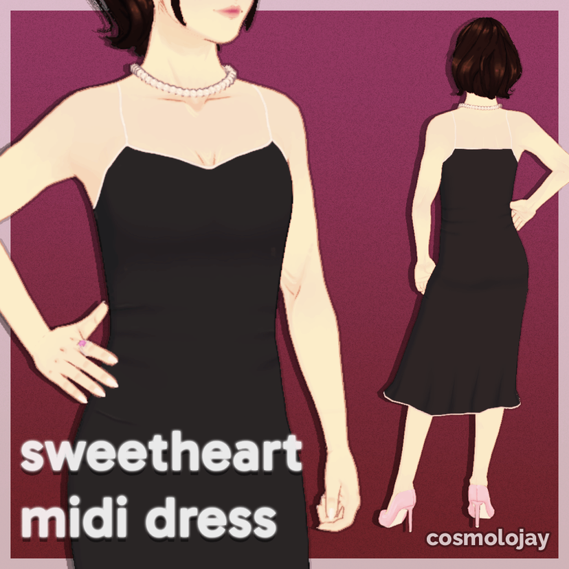 Sweetheart Midi Dress by Cosmolojay