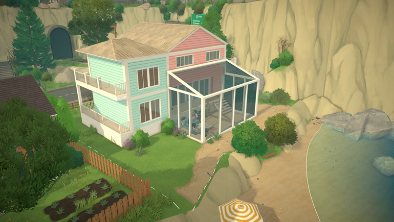 Beach shack with beautiful sunroom