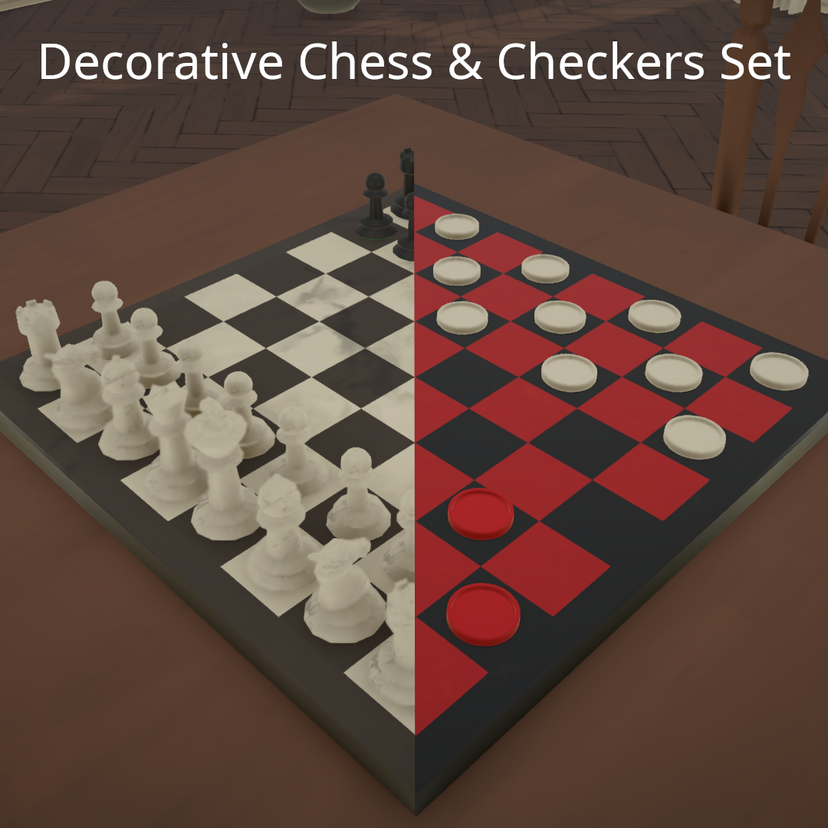 Decorative Chess & Checkers Set