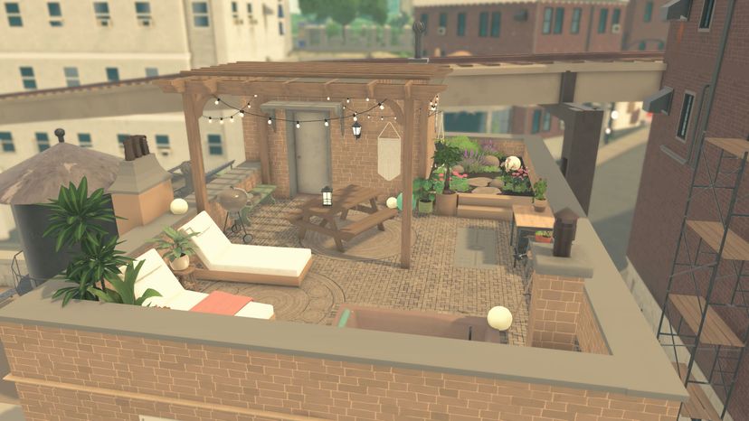 That apartament with a lounge area on the roof
