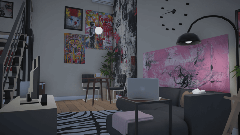 loft apartment, decorated