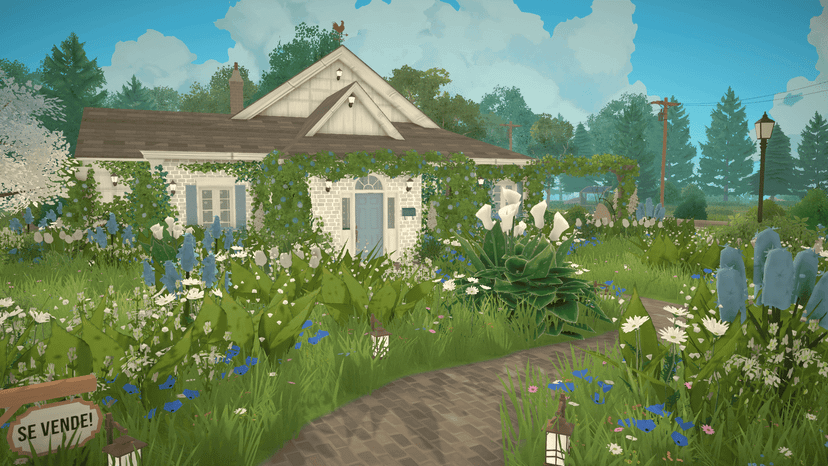 Blue Family Flower Cottage (Shell)