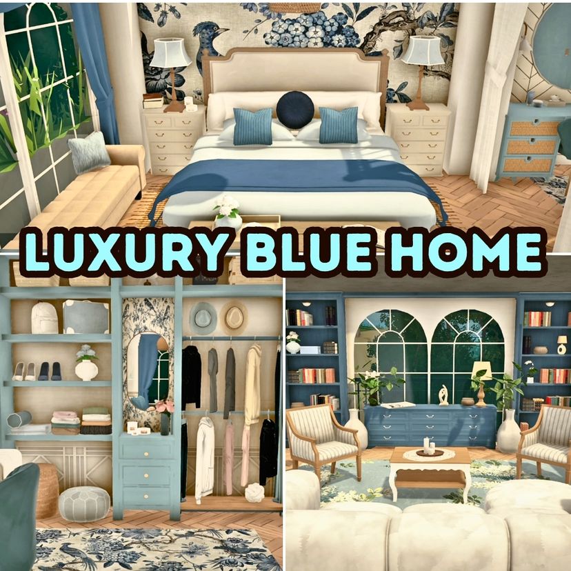 Luxury Blue Home with Walk-in Closet - zoibean