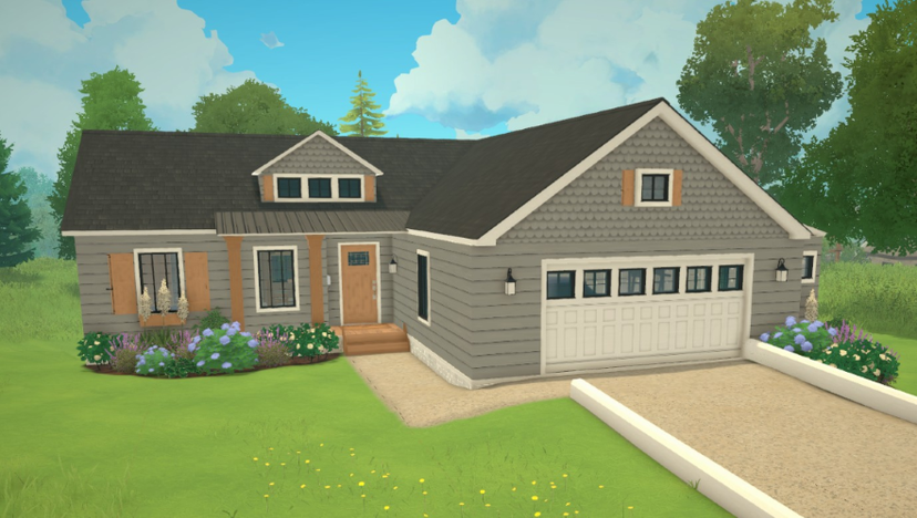 Sloped Lot - Gray House