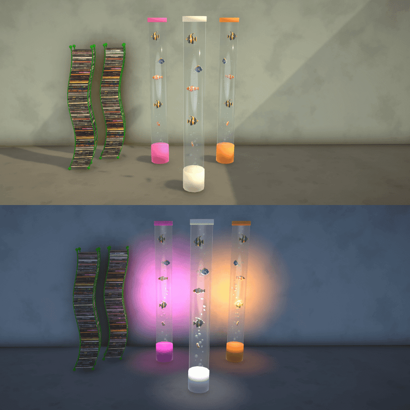 Count Raqula's Frutiger Aero Bubble Fish Lamp