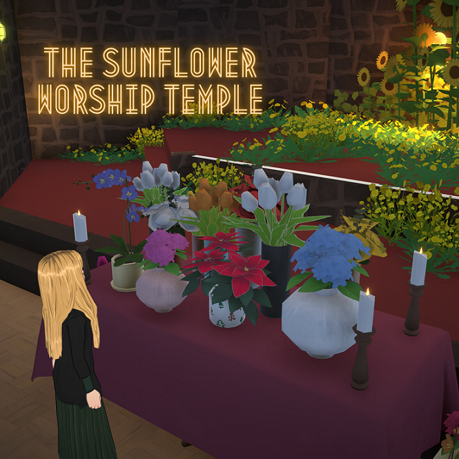 The Sunflower Worship Temple by Purrpinkdollhouses