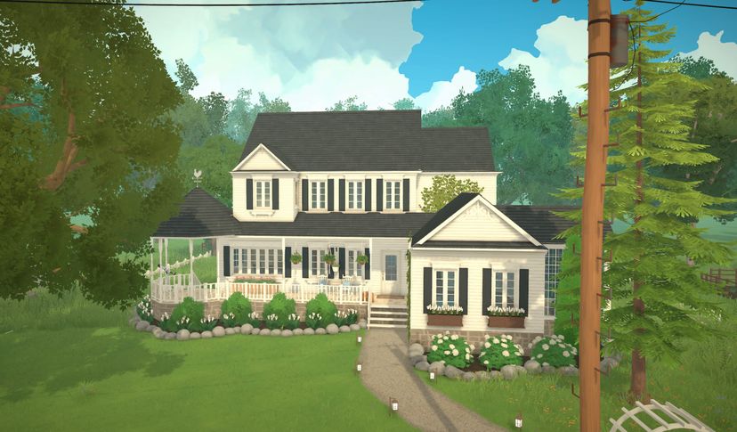 Grandma's Big Blue Traditional Victorian Farmhouse