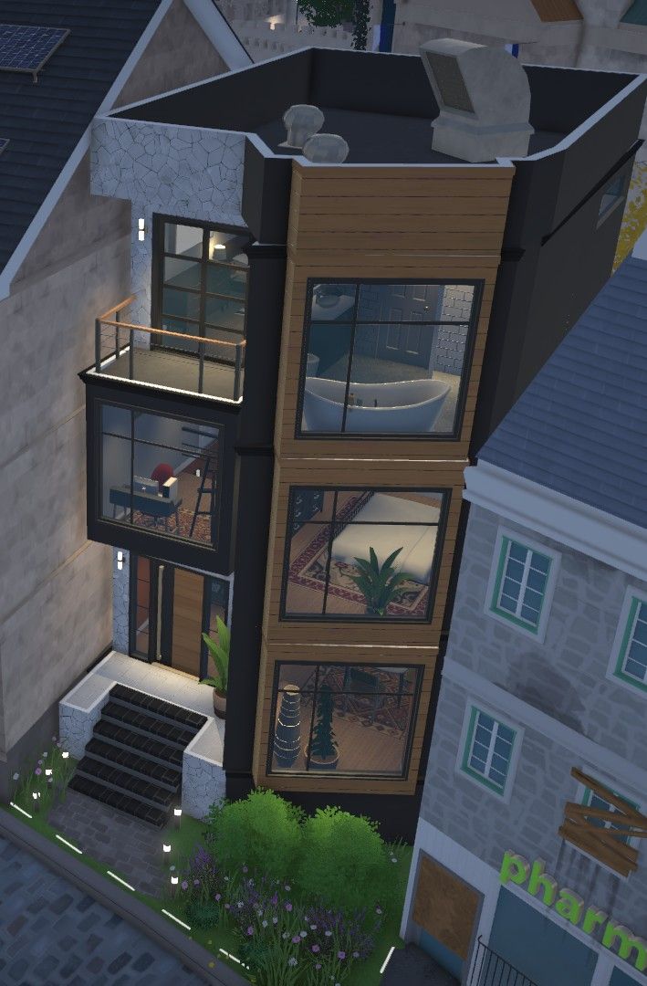 Simple modern townhouse