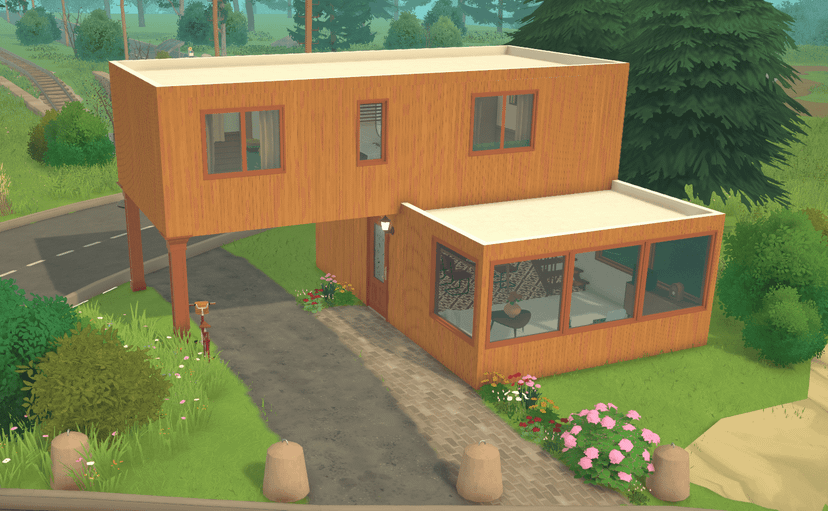 Midcentury House with Carport