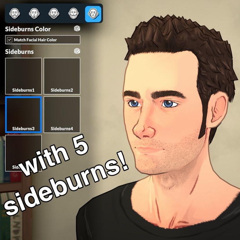 Sideburns as new beard category