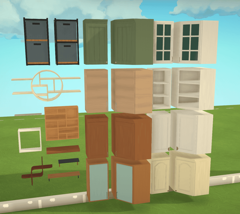 Always visible - Shelves and cupboards