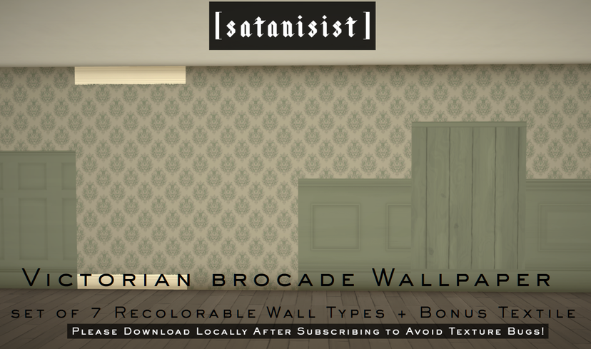 [satanisist] Victorian Brocade Wallpaper Set of 7