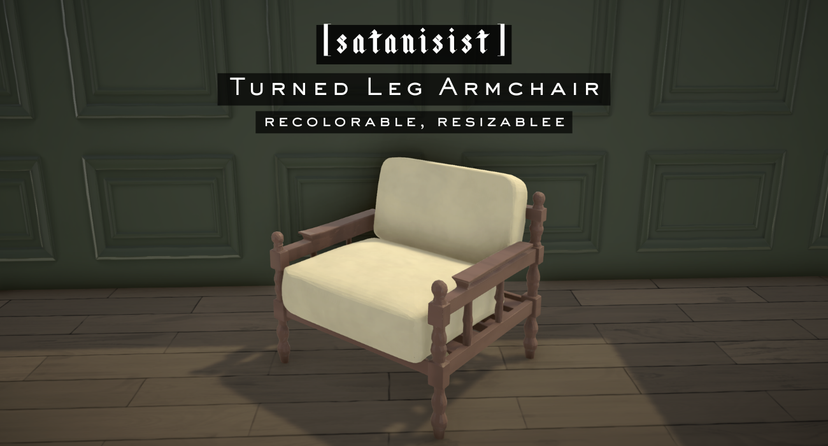 [satanisist] Turned Leg Armchair