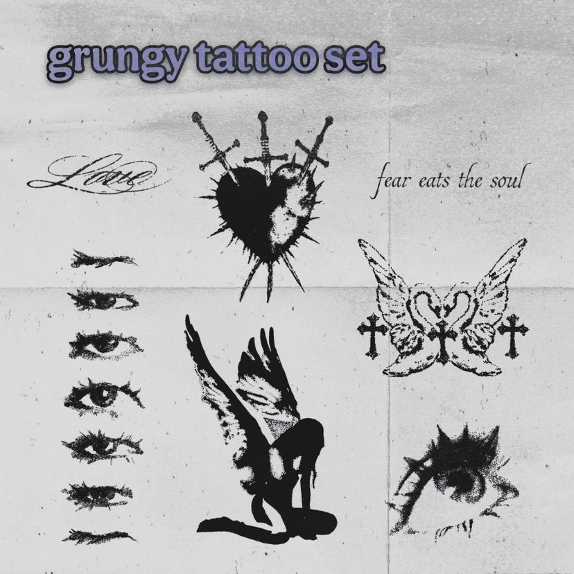 Grungy Tattoo Set