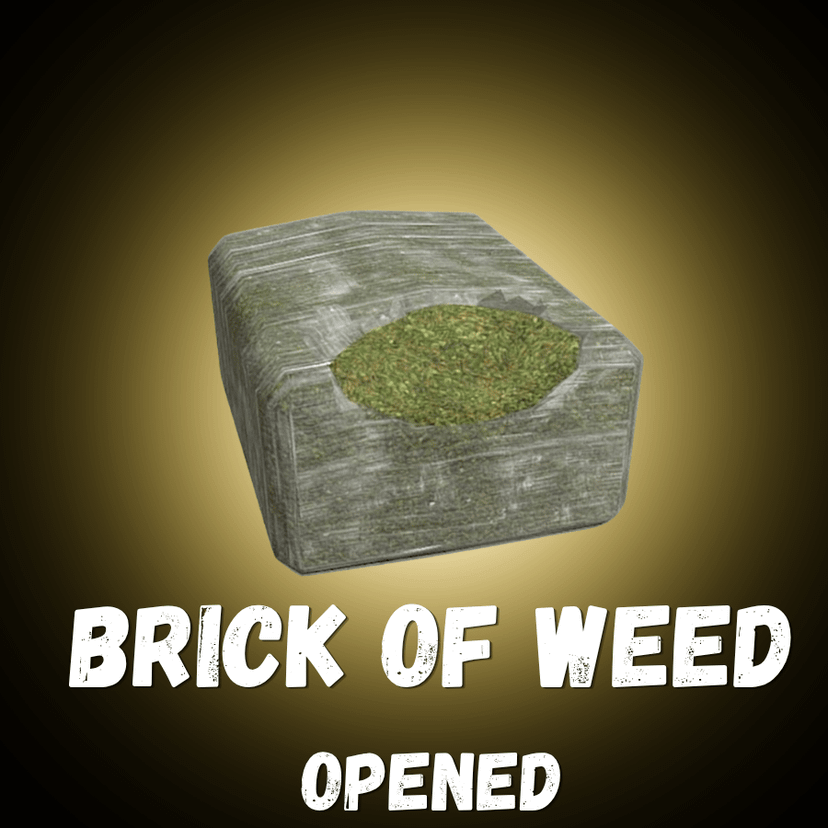 Brick of Weed Opened