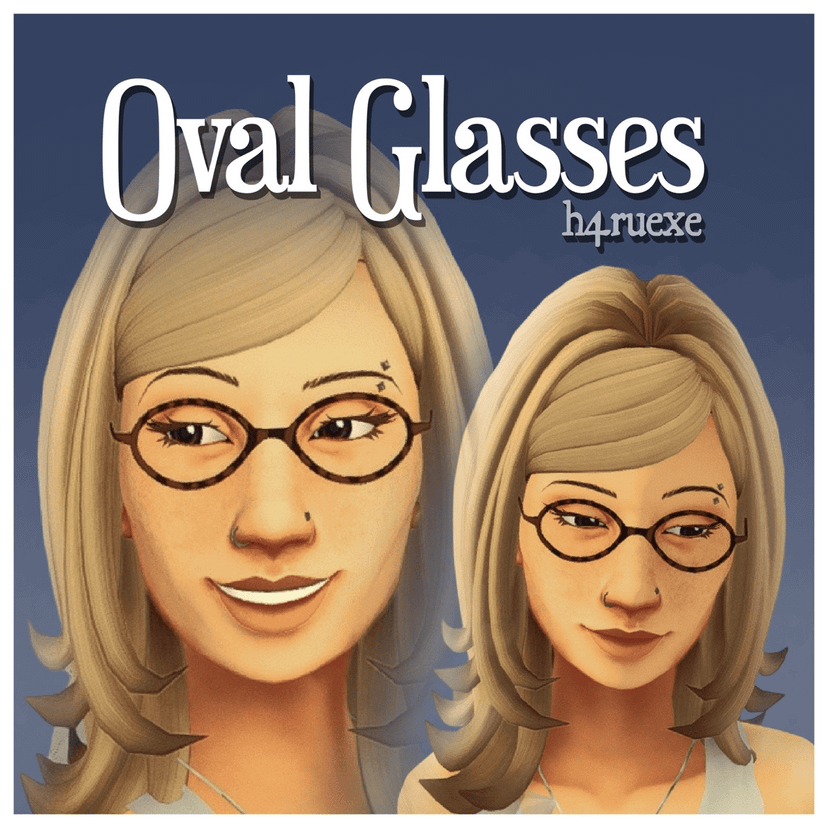 [h4ruexe] Oval Glasses