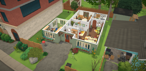 Green 1 story house