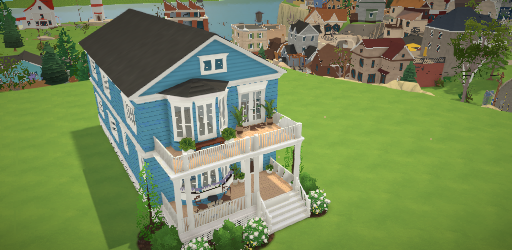 Cute Blue Beach House