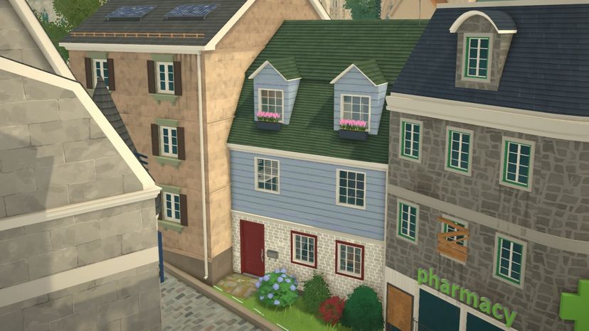 Cozy blue town house