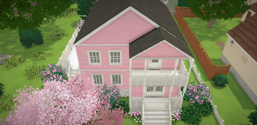 Cute Pink Flowery House