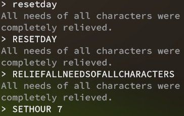 Reset Day/Needs