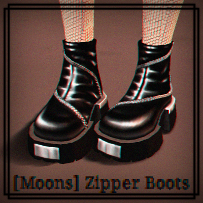 [Moons] Zipped Boots