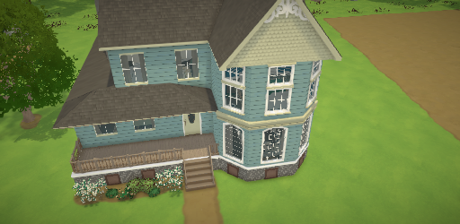 Peacock Blue Victorian House