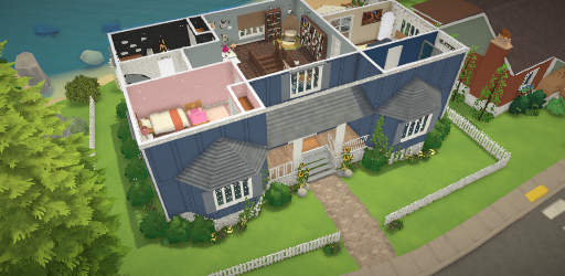 Beachside House Blue Fantasy