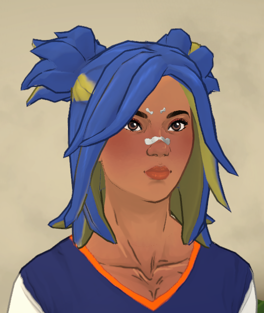 [CC Set] Valorant Neon Hair and Accessories