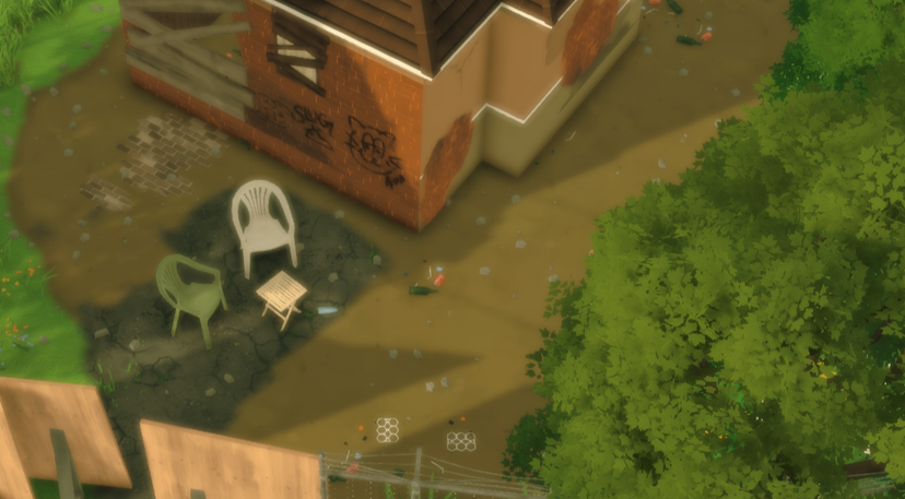 abandoned house by the intersection