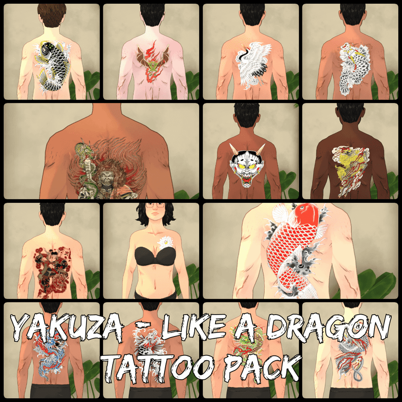 Yakuza Like a Dragon Irezumi Pack