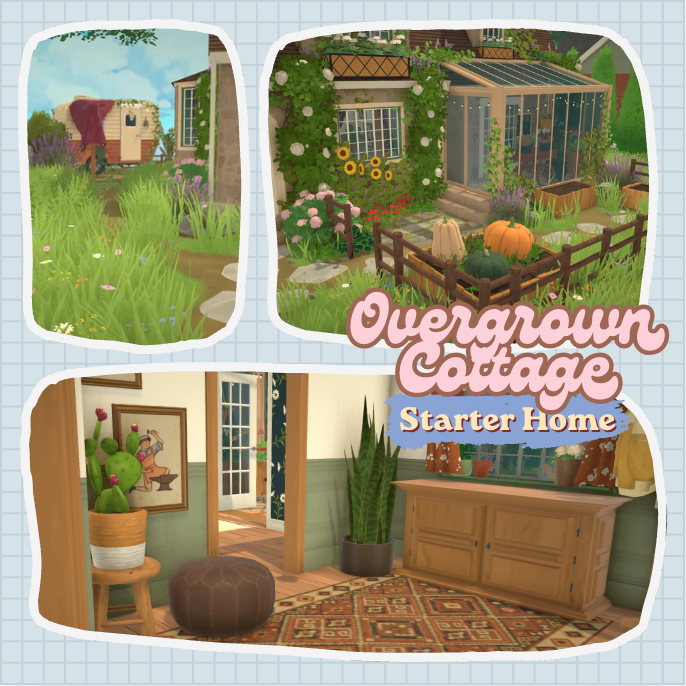Cosy Overgrown Cottage | No CC No Mods