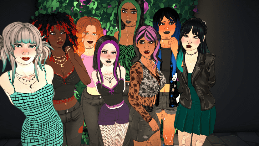 8 paras/ goth/emo/ y2k / roommates