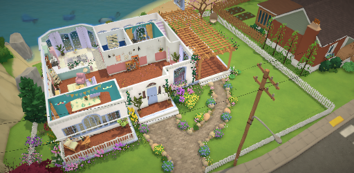purple flower house